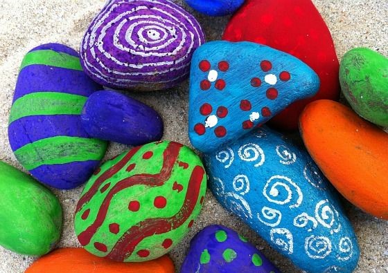 Geometric Rock Paint Ideas